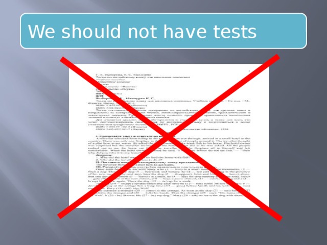We should not have tests 