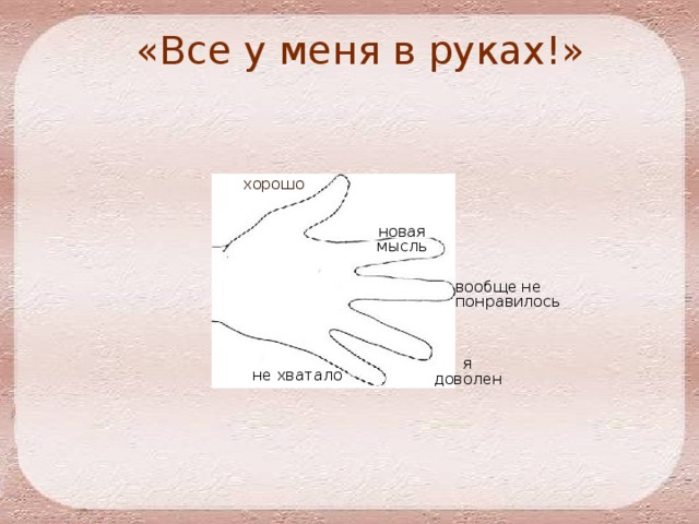 «Все у меня в руках!» хорошо новая мысль вообще не понравилось я доволен не хватало 