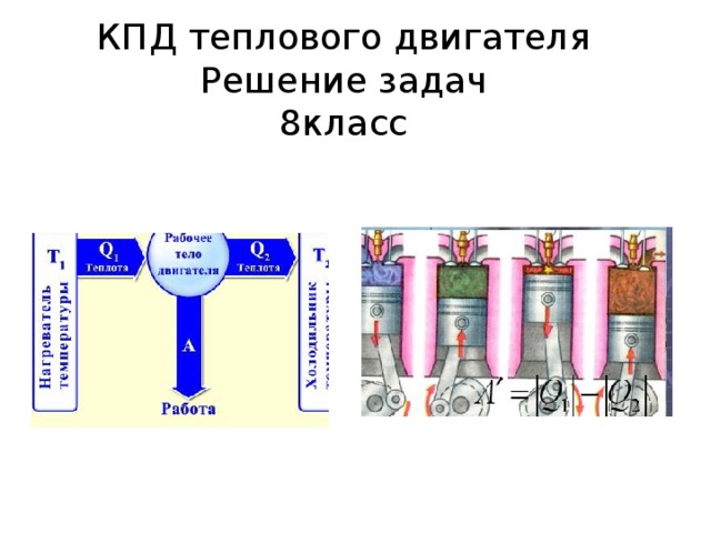 КПД теплового двигателя  Решение задач  8класс   