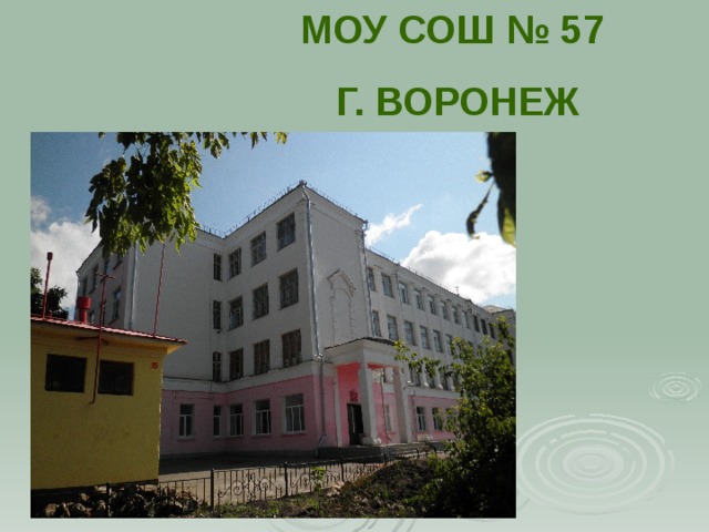 МОУ СОШ № 57 Г. ВОРОНЕЖ 