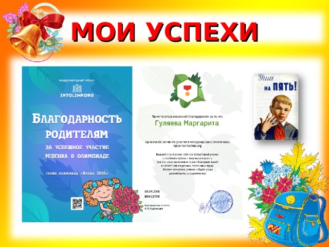МОИ УСПЕХИ 