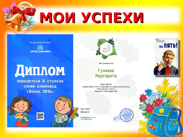 МОИ УСПЕХИ 
