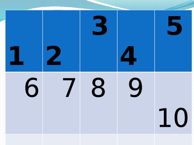  1  6  2  7  11  3  4  8  12 16  5  9  13  17  10  14  18  15  19  20 