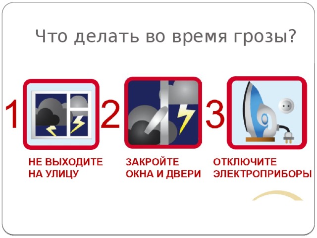 Что делать во время грозы? 