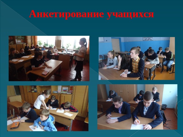 Анкетирование учащихся   