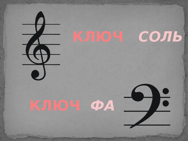 КЛЮЧ СОЛЬ КЛЮЧ ФА