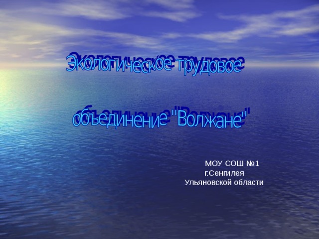  МОУ СОШ №1  г.Сенгилея  Ульяновской области 