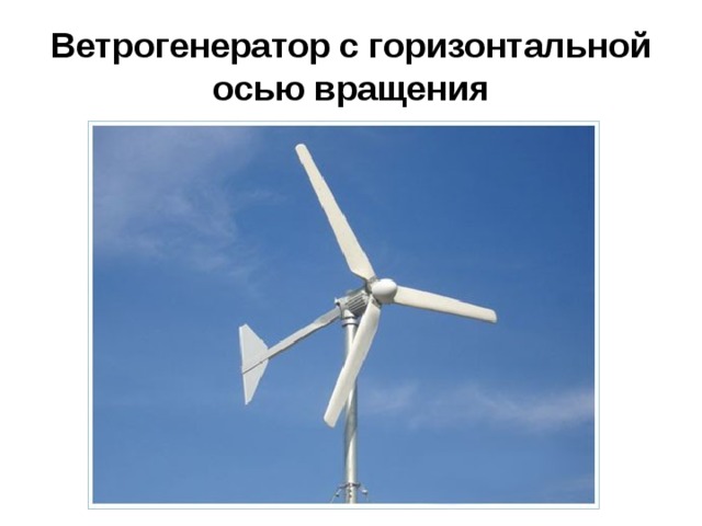 Ветрогенератор с горизонтальной осью вращения 