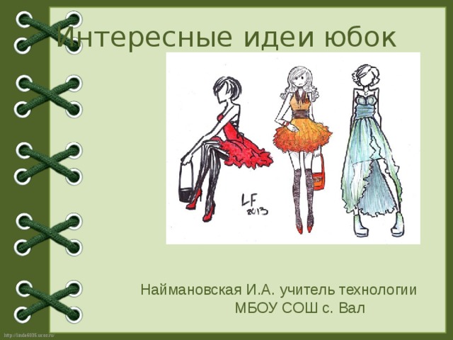 Интересные идеи юбок Наймановская И.А. учитель технологии  МБОУ СОШ с. Вал 