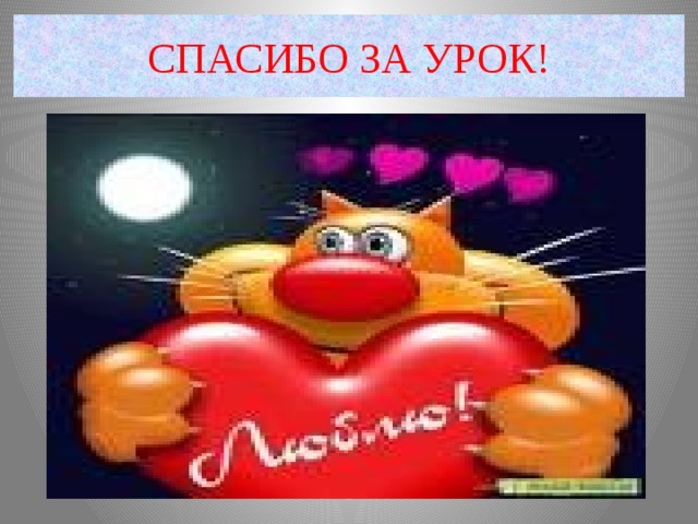 СПАСИБО ЗА УРОК! 