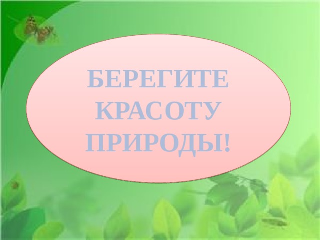 БЕРЕГИТЕ КРАСОТУ ПРИРОДЫ! 