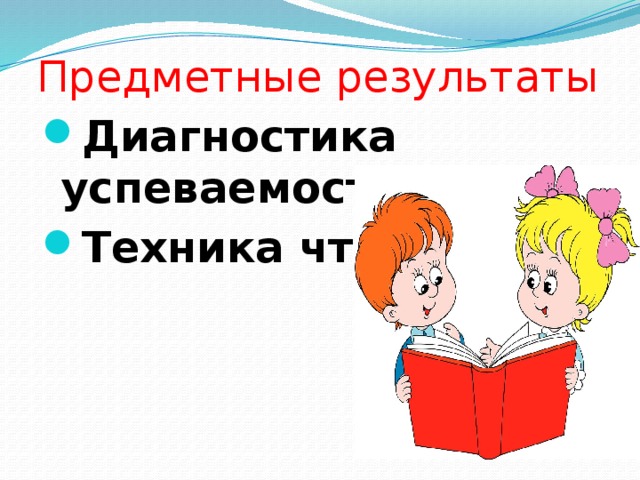 Предметные результаты Диагностика успеваемости Техника чтения 