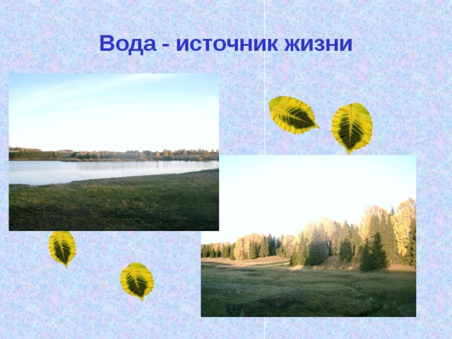 Вода - источник жизни 