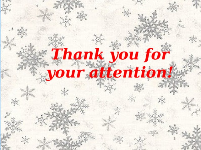 Thank you for your attention! 