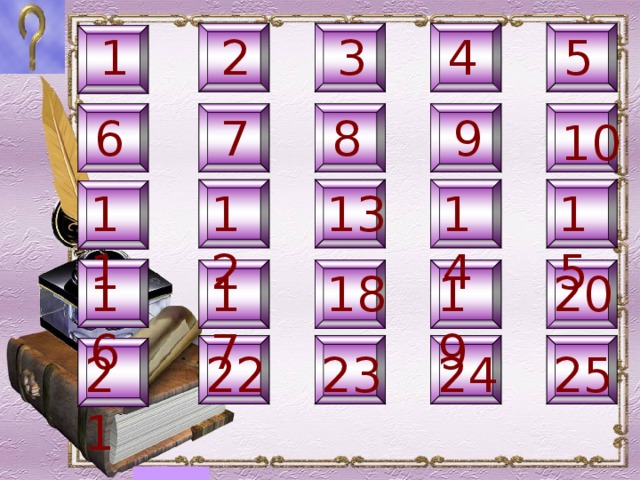 3 4 2 5 1 8 6 7 9 10 11 12 13 14 15 20 19 17 16 18 23 24 25 22 21 