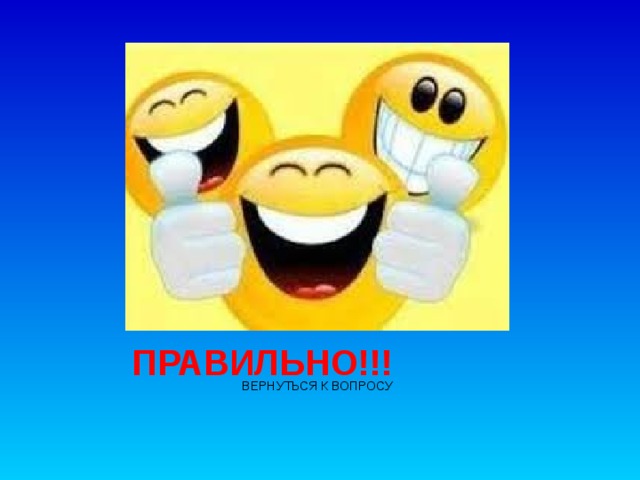 ПРАВИЛЬНО!!! ВЕРНУТЬСЯ К ВОПРОСУ 