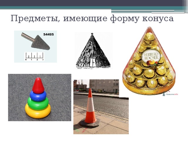 Предметы, имеющие форму конуса 