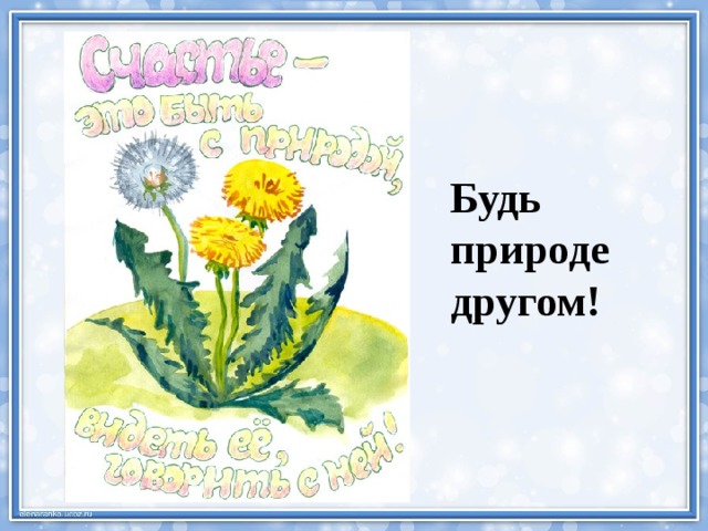 Будь природе другом! 