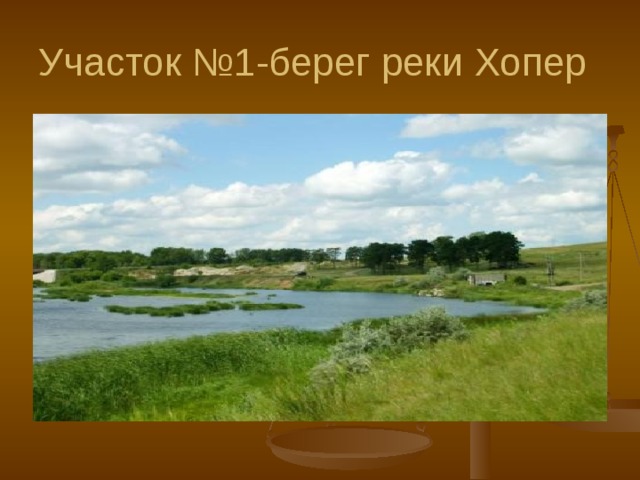 Участок №1-берег реки Хопер 