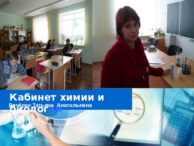 Кабинет химии и биолог ии Вечёрко Татьяна Анатольевна 