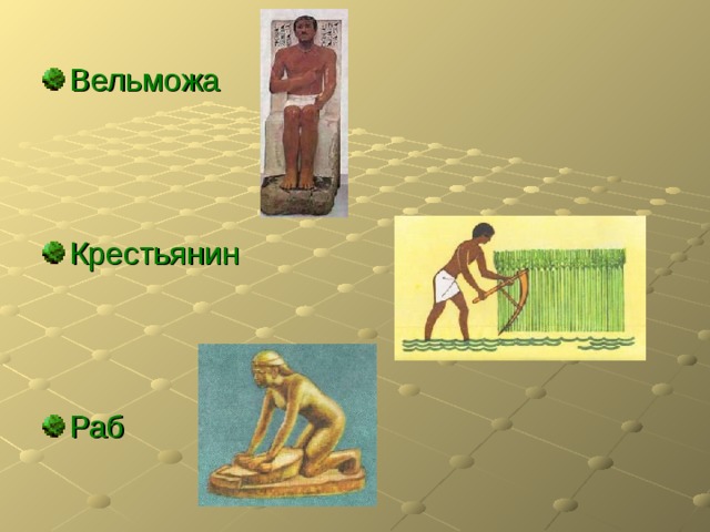 Вельможа Крестьянин    Раб 