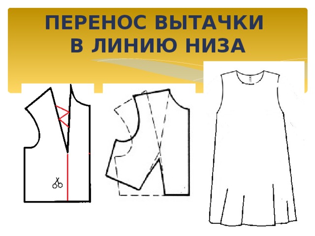 ПЕРЕНОС ВЫТАЧКИ  В ЛИНИЮ НИЗА 