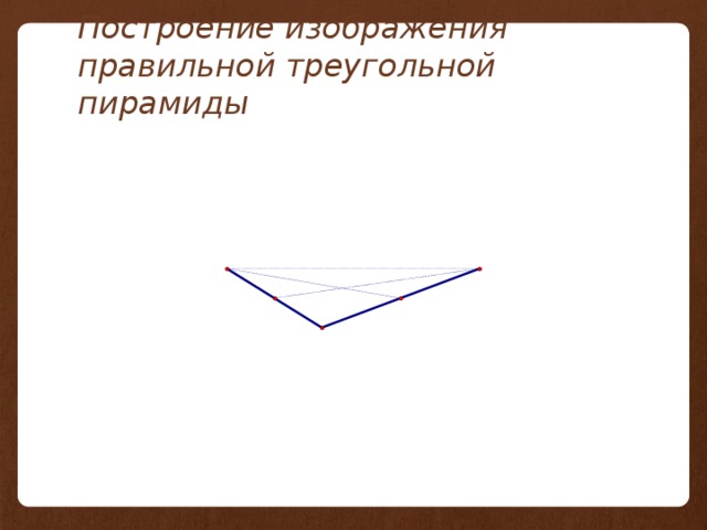 Построение изображения правильной треугольной пирамиды 