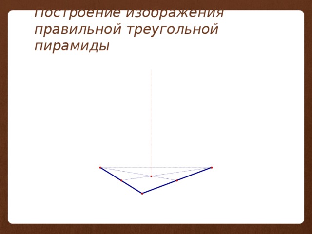 Построение изображения правильной треугольной пирамиды 
