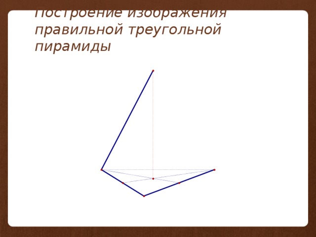 Построение изображения правильной треугольной пирамиды 