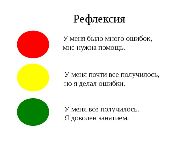 Рефлексия У меня было много ошибок, мне нужна помощь. У меня почти все получилось, но я делал ошибки. У меня все получилось. Я доволен занятием. 