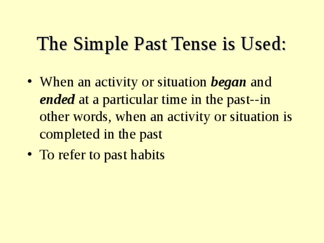 English verb tense review
