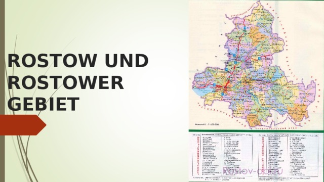ROSTOW UND  ROSTOWER  GEBIET 