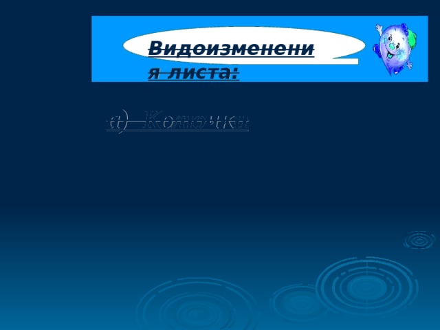 Видоизменения листа: а) Колючки 