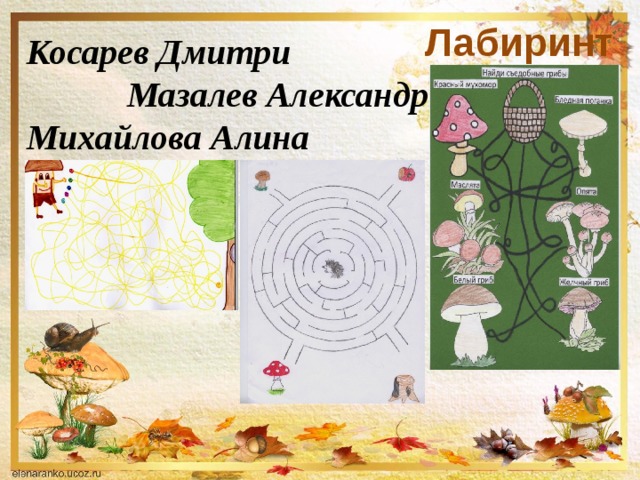 Лабиринт Косарев Дмитри Мазалев Александр Михайлова Алина 