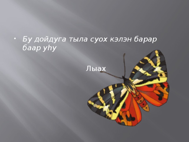 Бу дойдуга тыла суох кэлэн барар баар уhу Лыах 