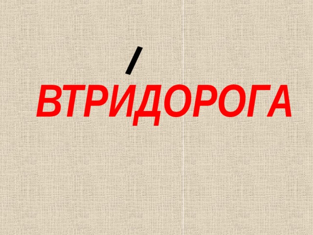 ВТРИДОРОГА 