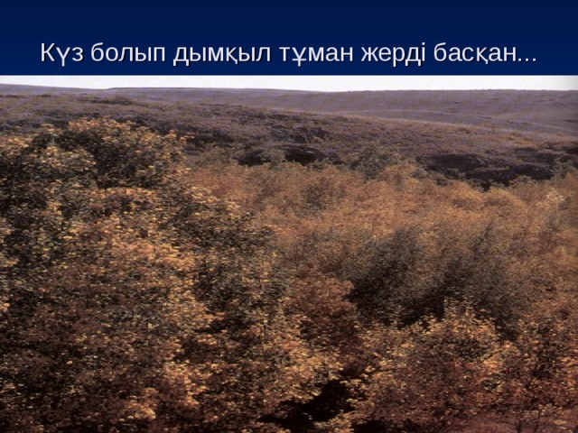 Күз болып дымқыл тұман жерді басқан... 