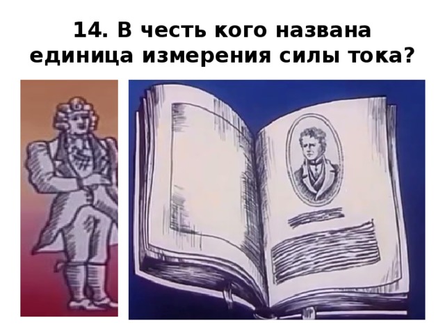 14. В честь кого названа единица измерения силы тока? 