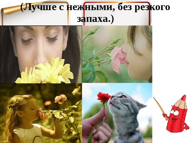(Лучше с нежными, без резкого запаха.)   