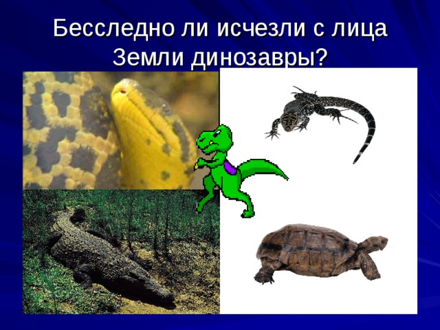 Бесследно ли исчезли с лица Земли динозавры? 