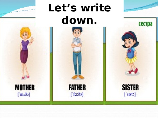 Let’s write down. 