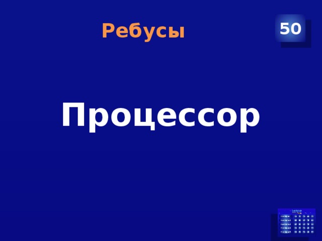 Ребусы 50  Процессор 