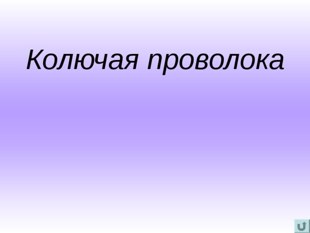 Колючая проволока 