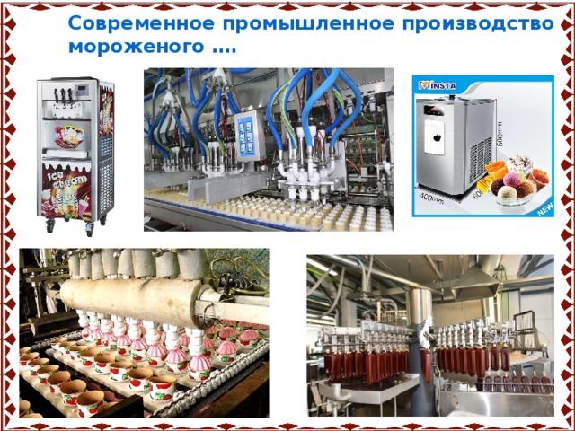 Современное промышленное производство мороженого …. 
