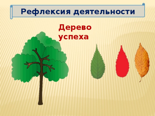 Рефлексия деятельности Дерево успеха 9 