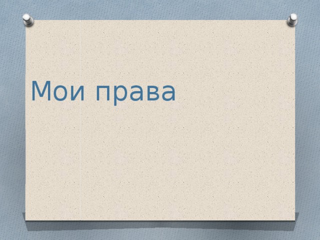 Мои права 
