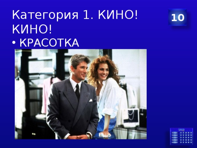 Категория 1. КИНО! КИНО! 10 КРАСОТКА Составитель Латышева Оксана Геннадиевна  