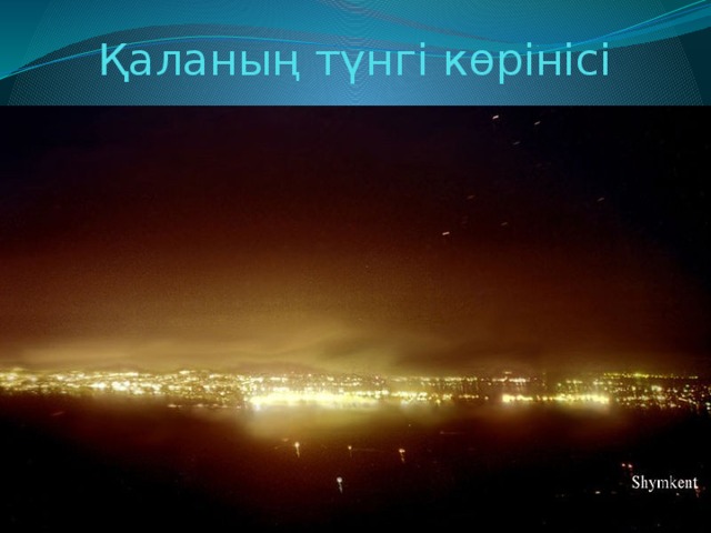 Қаланың түнгі көрінісі 