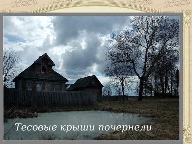          Тесовые крыши почернели Тесовые крыши почернели… Тесовые крыши почернели… 