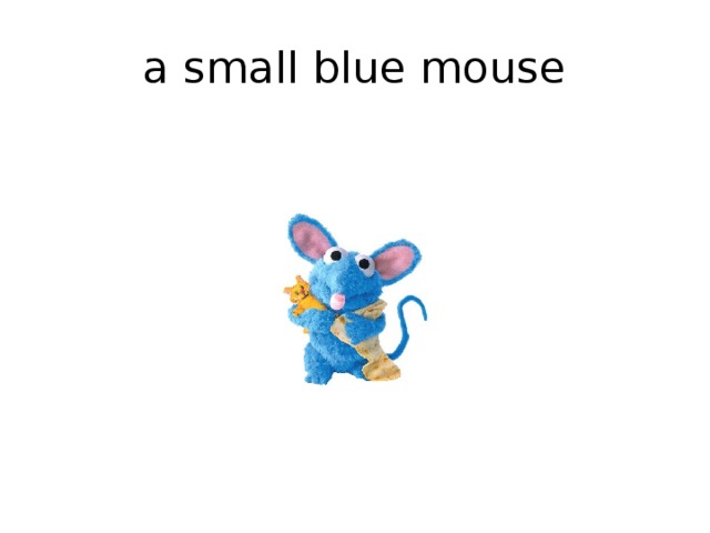 a small blue mouse 